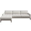 Světle šedá látková rohová pohovka MESONICA Musso Tufted, levá 248 cm