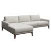 Světle šedá látková rohová pohovka MESONICA Musso Tufted, levá 248 cm