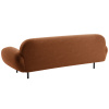 Terakotově oranžová bouclé trojmístná pohovka Micadoni Poppy 208 cm