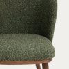 Zelená čalouněná barová židle Kave Home Ciselia 65 cm s ořechovou podnoží -fv-interier-25