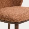 Terakotová barová židle Kave Home Ciselia 75 cm s ořechovou podnoží -fv-interier-25