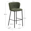 Zelená barová židle Kave Home Ciselia 75 cm