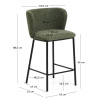 Zelená barová židle Kave Home Ciselia 65 cm