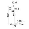 Bílá stojací lampa Nessi 160 cm
