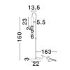 Černá stojací lampa Nessi 160 cm