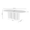 Béžový jídelní stůl Lorraine 220 x 109 cm