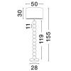 Bílá stojací lampa Chamois 155 cm