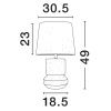 Hnědá keramická stolní lampa Izumi