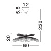Ratanové závěsné světlo Artic 60 cm