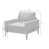 Světle šedé látkové křeslo MESONICA Musso Tufted