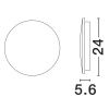 Bílé nástěnné LED světlo Cooper 24 cm
