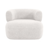 Bílé bouclé křeslo Windsor & Co Aldrin