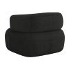 Černé bouclé křeslo Windsor & Co Aldrin