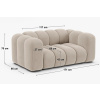 Černá bouclé dvoumístná pohovka Micadoni Lupine 170 cm -fv-interier-25
