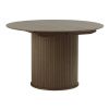 Tmavý dubový rozkládací jídelní stůl Unique Furniture Nola 120/167 x 120 cm
