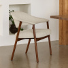 Pískově hnědá čalouněná jídelní židle Unique Furniture Elk s tmavou dubovou podnoží -fv-interier-25