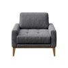 Tmavě šedé látkové křeslo MESONICA Musso Tufted