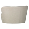 Bílá bouclé lenoška Stone 112 cm, levá