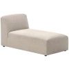 Béžová látková lenoška Kave Home Neom 152 cm