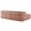 Růžová sametová rohová pohovka Windsor & Co Aldrin 225 cm, levá