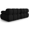 Černá čalouněná dvoumístná pohovka MICADONI Bellis 188 cm