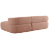 Růžová sametová rohová pohovka Windsor & Co Aldrin 225 cm, pravá
