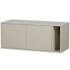 Béžový dřevěný TV stolek Settle Down 108 x 44 cm
