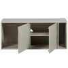 Béžový dřevěný TV stolek Settle Down 108 x 44 cm