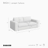 Krémově bílá čalouněná trojmístná pohovka Baga 218 cm -fv-interier-25