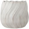 Bílý kameninový květináč bloomingville Isidora 20 cm