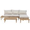 Set dřevěné zahradní pohovky se stolkem bloomingville Cesano 210cm