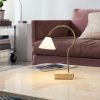 Mosazná nabíjecí stolní LED lampa Halo Design Question 31 cm s travertinovou podstavou -fv-interier-25