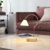 Měděná nabíjecí stolní LED lampa Halo Design Question 31 cm s travertinovou podstavou -fv-interier-25