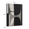 Černobílý abstraktní obraz Kave Home Onure 100 x 80 cm