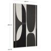 Černobílý abstraktní obraz Kave Home Onure 200 x 120 cm