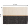 Černo-béžový bavlněný set dvou prostírání Kave Home Tari 35 x 30 cm