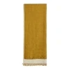 Žluto-bílý vlněý pléd Kave Home Orlet 170 x 130 cm