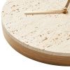 Travertinové nástěnné hodiny Tima 28 cm s dubovou deskou -fv-interier-25