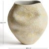 Žlutá keramická váza Kave Home Medira 36 cm