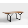 Přírodní masivní jídelní stůl Porto 180x90 cm s černou podnoží -fv-interier-25