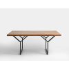 Přírodní masivní jídelní stůl Porto 180x90 cm s černou podnoží -fv-interier-25