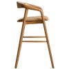 Dubová barová židle kave Home Derile 65 cm s výpletem