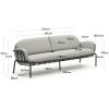 Zahradní pohovka kave home Joncols 224 cm