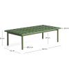 Zelený zahradní kávový  stolek kave home Maurina 61 x 122 cm