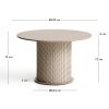 Béžovošedý zahradní jídelní stůl kave home Sedalis Ø 120 cm