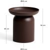 Hnědý kovový zahradní stolek kave home Arcola Ø 45 cm