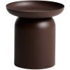 Hnědý kovový zahradní stolek kave home Arcola Ø 45 cm