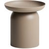 Béžový kovový zahradní stolek kave home Arcola Ø 45 cm