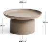 Béžový kovový zahradní stolek kave home Arcola Ø 70 cm