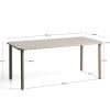 Béžový kovový zahradní stůl kave home Brai 180 x 90cm